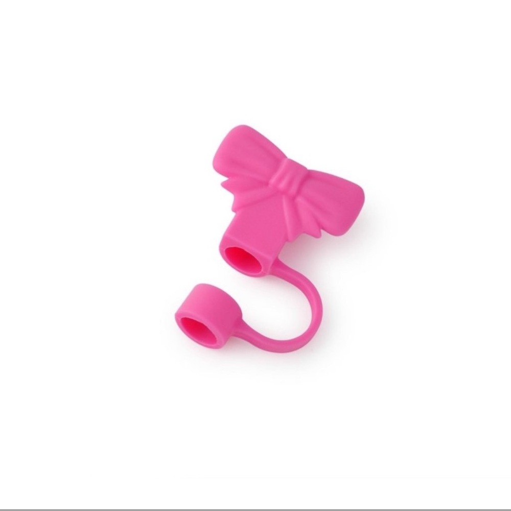 3 for $15 SALE Target Bullseye Holiday Pink Bow Novelty Straw Topper Cover